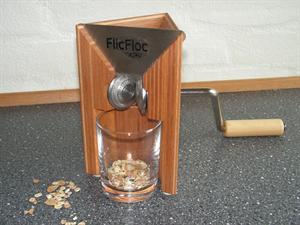 Kornvalse - gryn-valse FlicFloc i rustfrit stål og bøgetræ